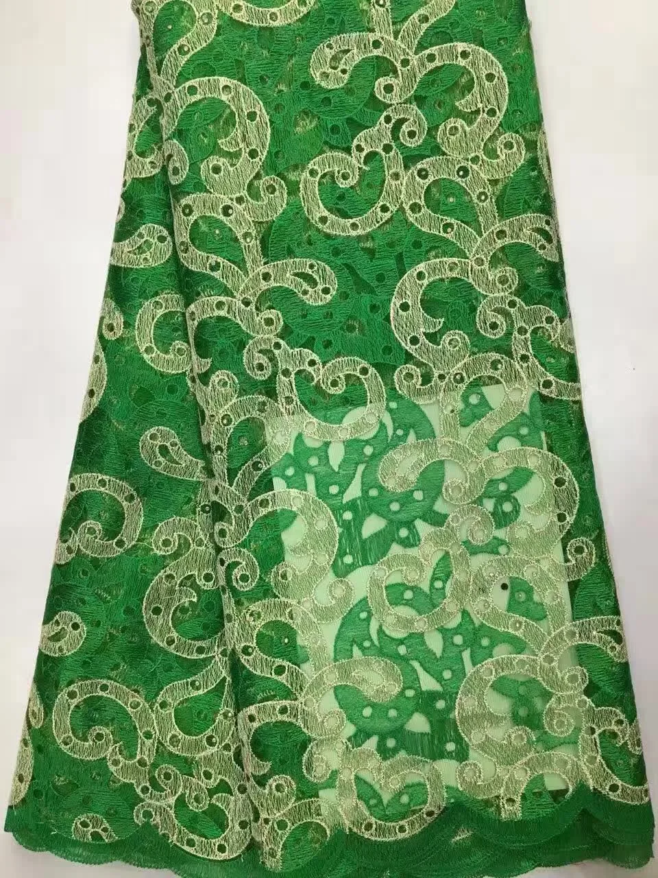 Newest Arrival Beautiful French Sequins Lace Fabric Fashionable Bright African for Party Dress D992 | Дом и сад