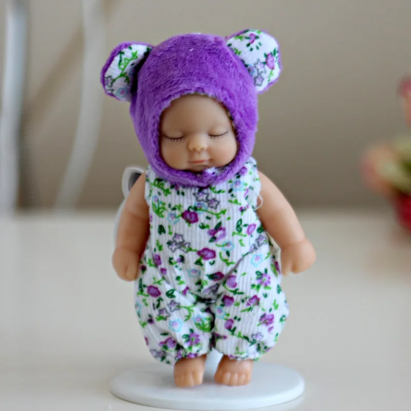 Детские куклы Плюшевые Bjd bebe Кукла реборн брелок игрушка для детей девочки Рождественский подарок из ПВХ дети Новорожденные игрушки суставы могут двигаться 12 см - Цвет: Цвет: желтый