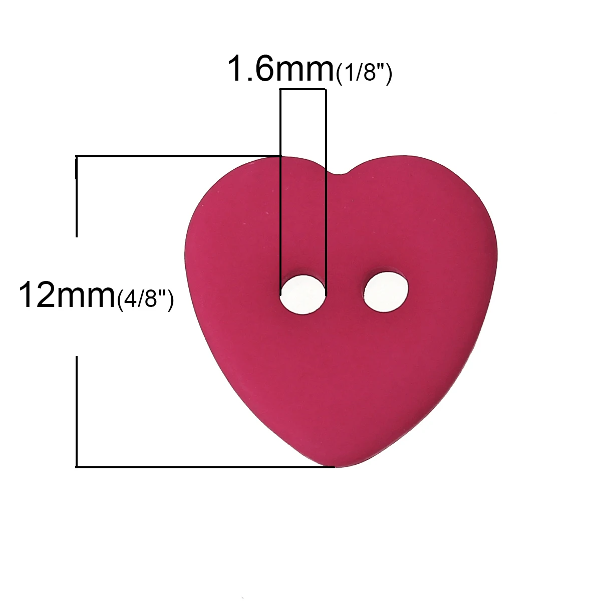DoreenBeads полимерная пуговица для шитья Скрапбукинг Сердце Смешанные 2 отверстия 12 0