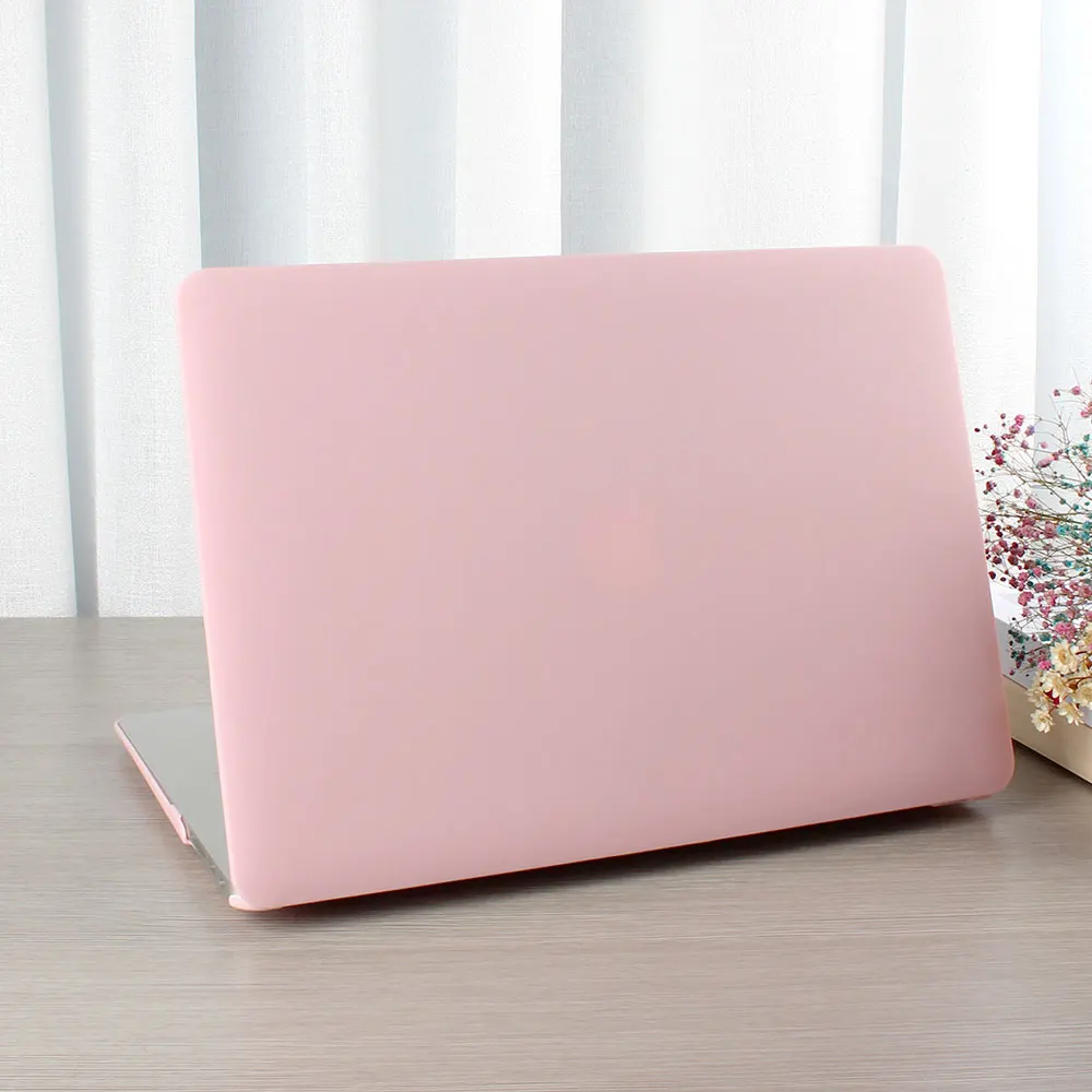 Кристально прозрачный жесткий чехол для защиты Macbook Air retina Pro 13 15 16 Сенсорная панель A2141 A2159 A1706 A1990 AIR 13 A1932 - Цвет: Matte baby pink