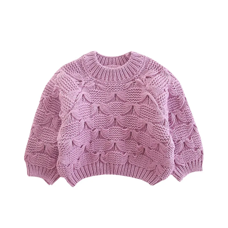 2018 Autumn and Winter New Arrival korean style cotton pure color all-match fashion warm thick sweater for cute sweet baby girls | Детская