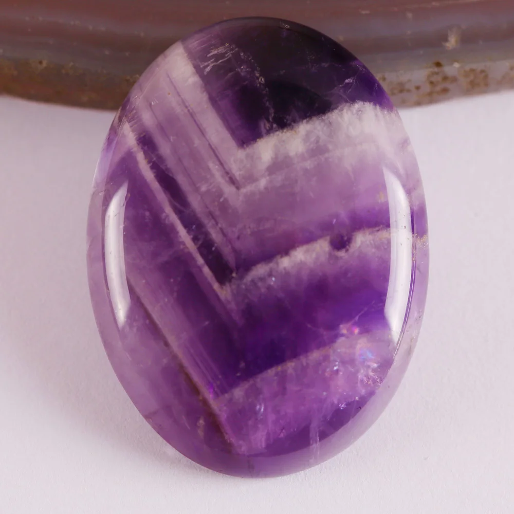 40x30MM Natural Purple Crystal Stone Oval Cabochon CAB Jewelry For Woman Gift Making 1PCS H100 | Украшения и аксессуары