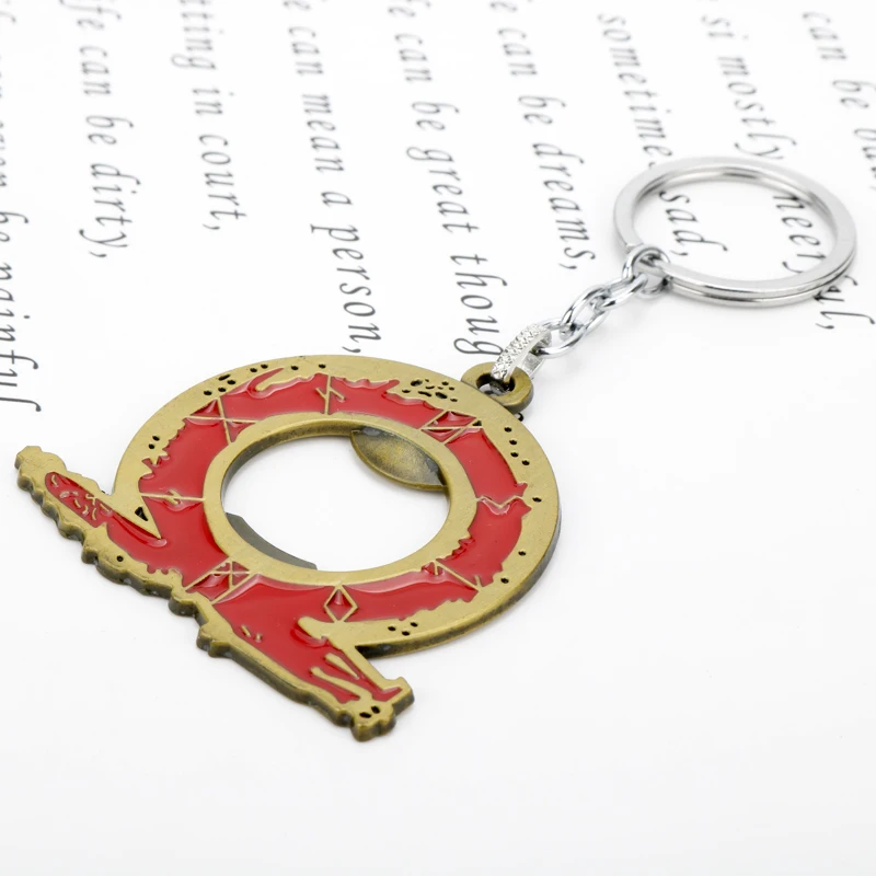 Брелок God of War 4 Kratos открывалка для бутылок с красным логотипом кулон цепочка