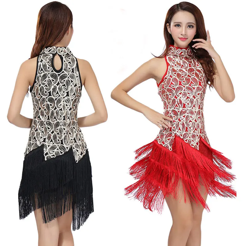 Женское платье для латинских танцев женское бальное танцевальный костюм платья