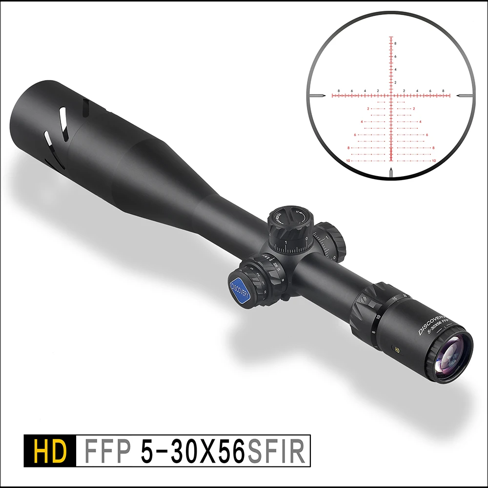 Discovery Tactics optical HD 5-30X56 SFIR FFP First focal plane Shooting Hunting Riflescope 34mm Tube Sight | Спорт и развлечения