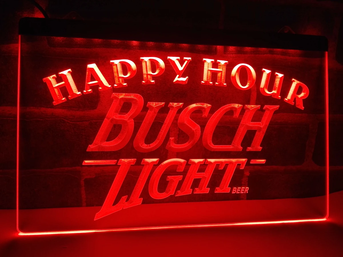 LA620- Busch светильник пиво Счастливый час бар светодиодный неоновый свет вывеска