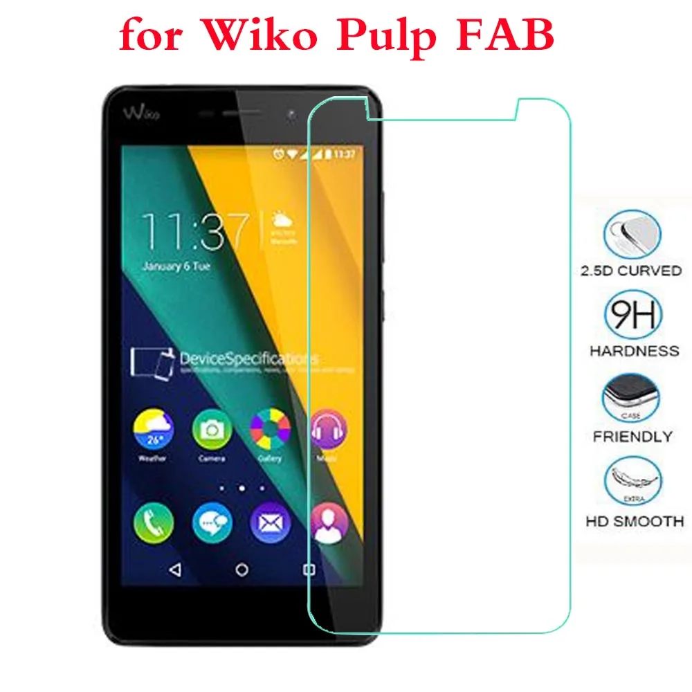 Закаленное стекло для Wiko Pulp FAB защита экрана высокое качество закаленное