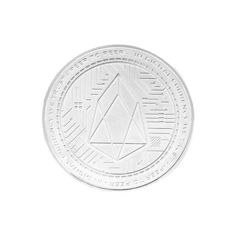 Памятная монета EOS цифровая валюта Серебряная Золотая Коллекция Художественный