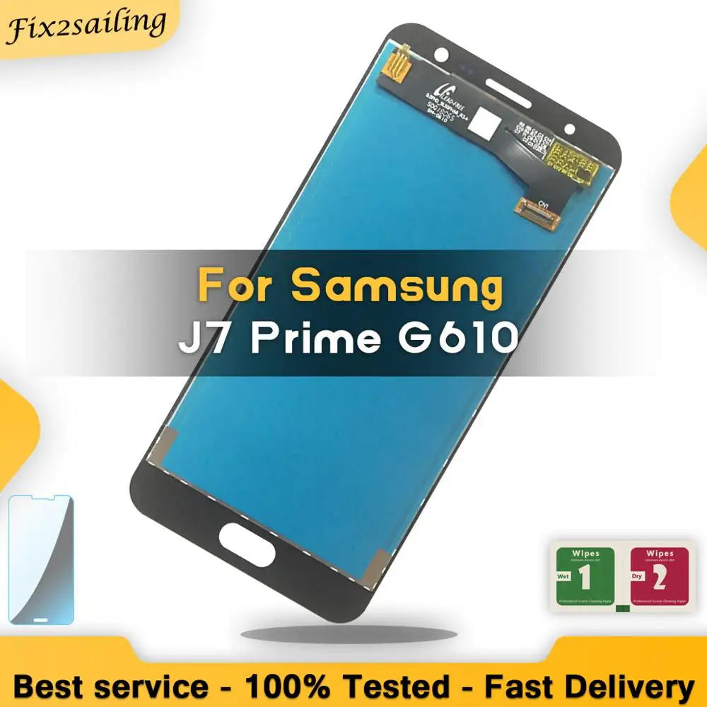 Супер AMOLED ЖК дисплей для Samsung Galaxy j7 prime экран Замена pantalla G610F G610K G610L G610S