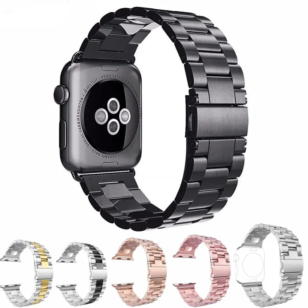 

Fashion Stainless Steel Watch band Strap for apple watch 42 mm38 mm link bracelet Replacement Watchband for iwatch serise1 2 3 4
