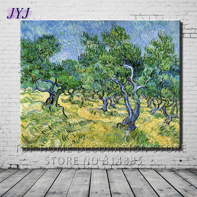 Оливковая Роща 1889 от Винсента Ван Гога качество известный толстый