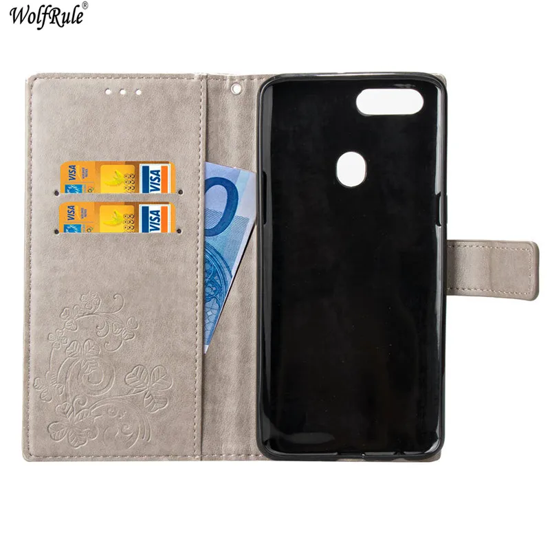 WolfRule чехол для OPPO R15 с откидной крышкой из искусственной кожи + мягкий ТПУ