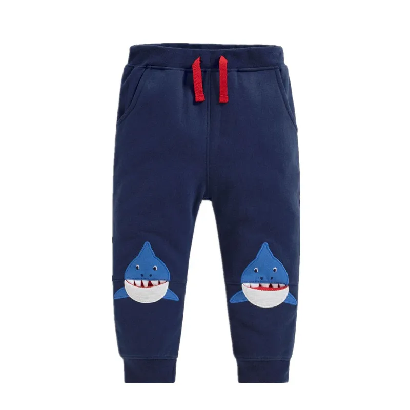 Фото Jumping meters/детские спортивные штаны с аппликацией акулы сезон осень весна длинные