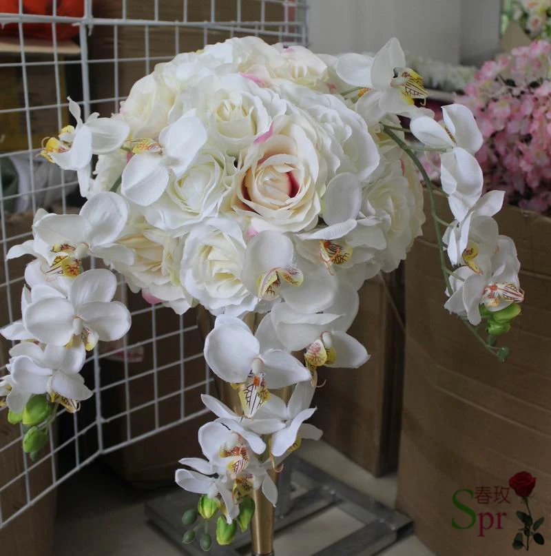 SPR Бесплатная доставка! 10 шт./лот Свадебный искусственный цветок стола шампанское