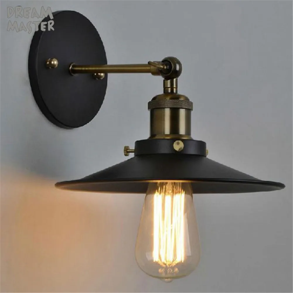 

Vintage Wall Lamps Cover Wall Lights D26cm Balcony Corridor Wall Lamp Personalized Single Head Light Home Lighting Sconces