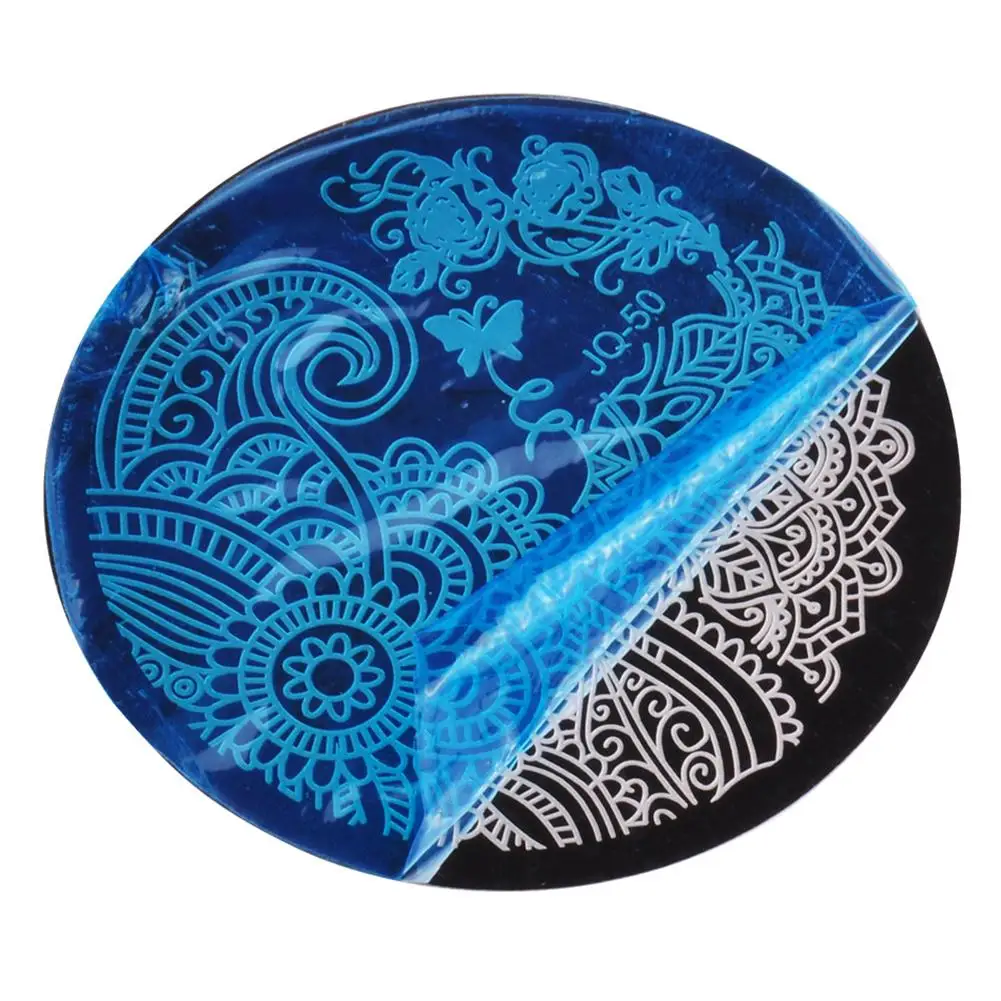 Новое поступление ногтей штамповки пластины DIY кружева цветы красивые наклейки