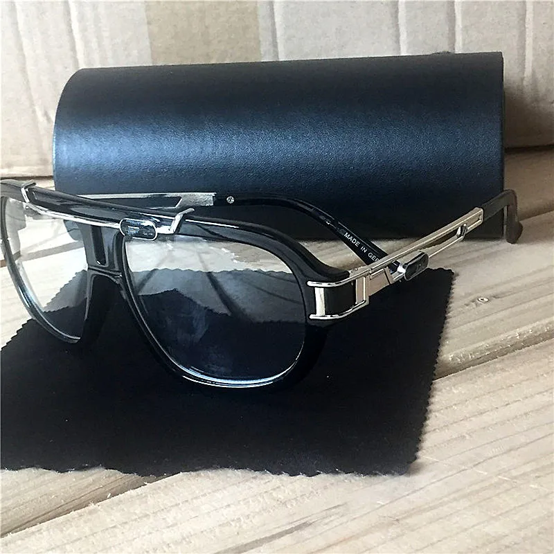 KAPELUS New men's frog mirror European new sunglasses silver frame glasses flat mirror