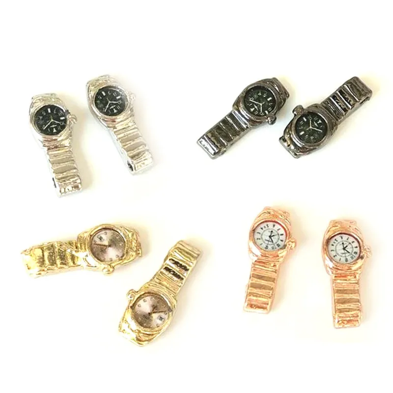

1pcs Multiple Colour 1:12 Scale Miniature Watch For Doll House Decor Mini Furniture Toy Accessories