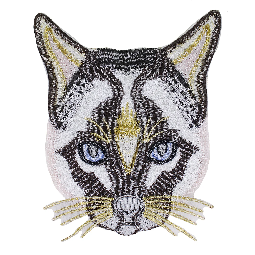 Модное платье с блестками принтом головa кота вышивка патчи аппликация для