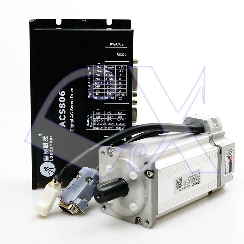 

Leadshine AC 400W 3000RPM Servo Motor Driver kit ACM604V60-01-1000 1.27N.m + ACS806 Driver with encoder & motor cable