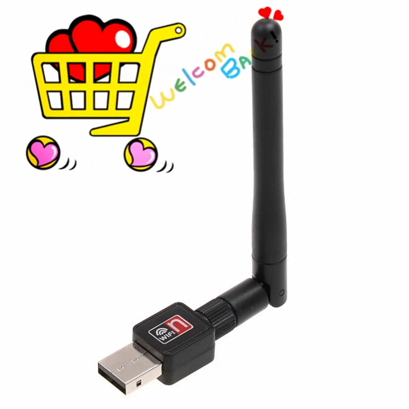 2pcs/ Lots Mini 150M USB WiFi Wireless Network Networking Card 802.11b/g/n LAN Adapter with Antenna Computer Accessories | Компьютеры и