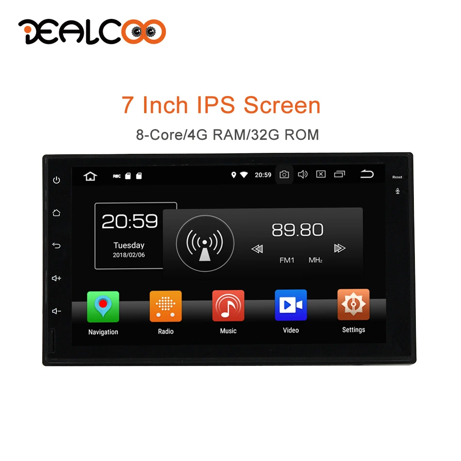 Dealcoo 2 Din Автомагнитолы gps android авторадио автомобильный радио 2din Android Центральный