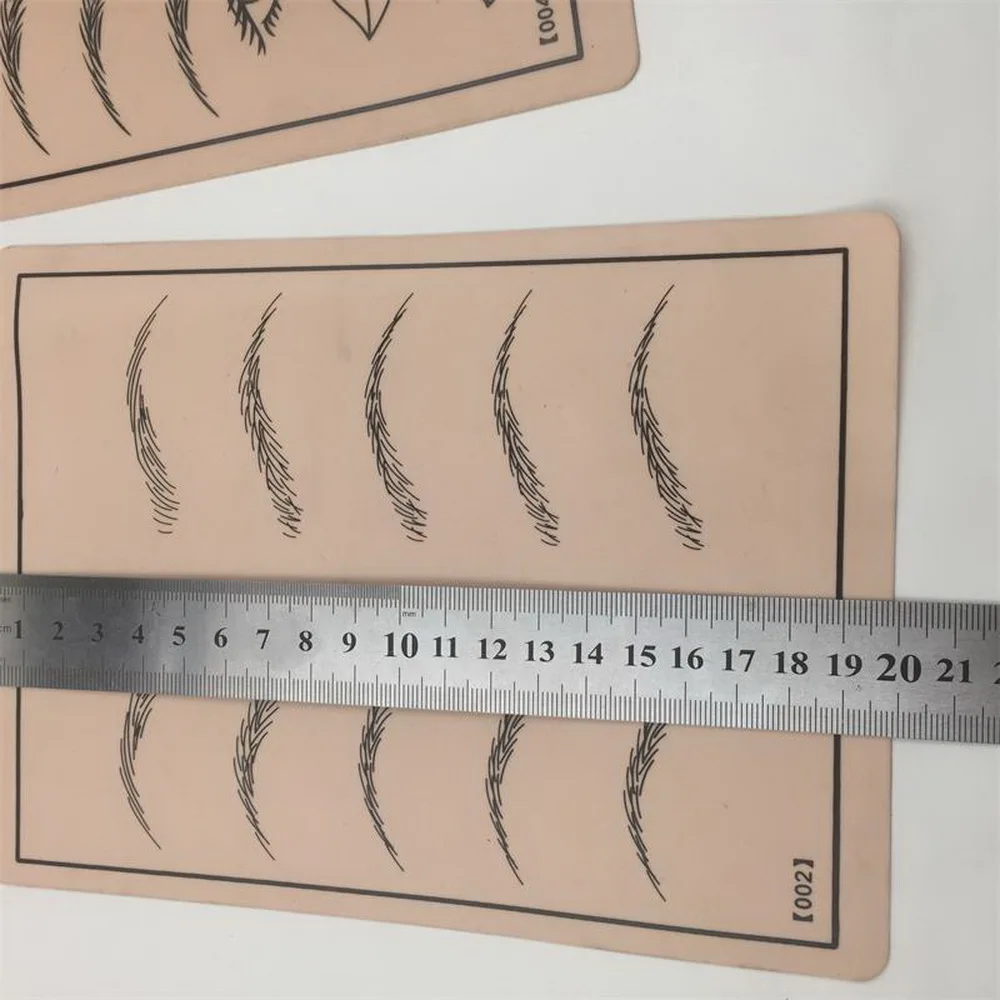 

Free Shipping 10pcs Permanet Makeup Eyebrow Tattoo Practice Skin for Training PMU Beginner Practice Face Skin