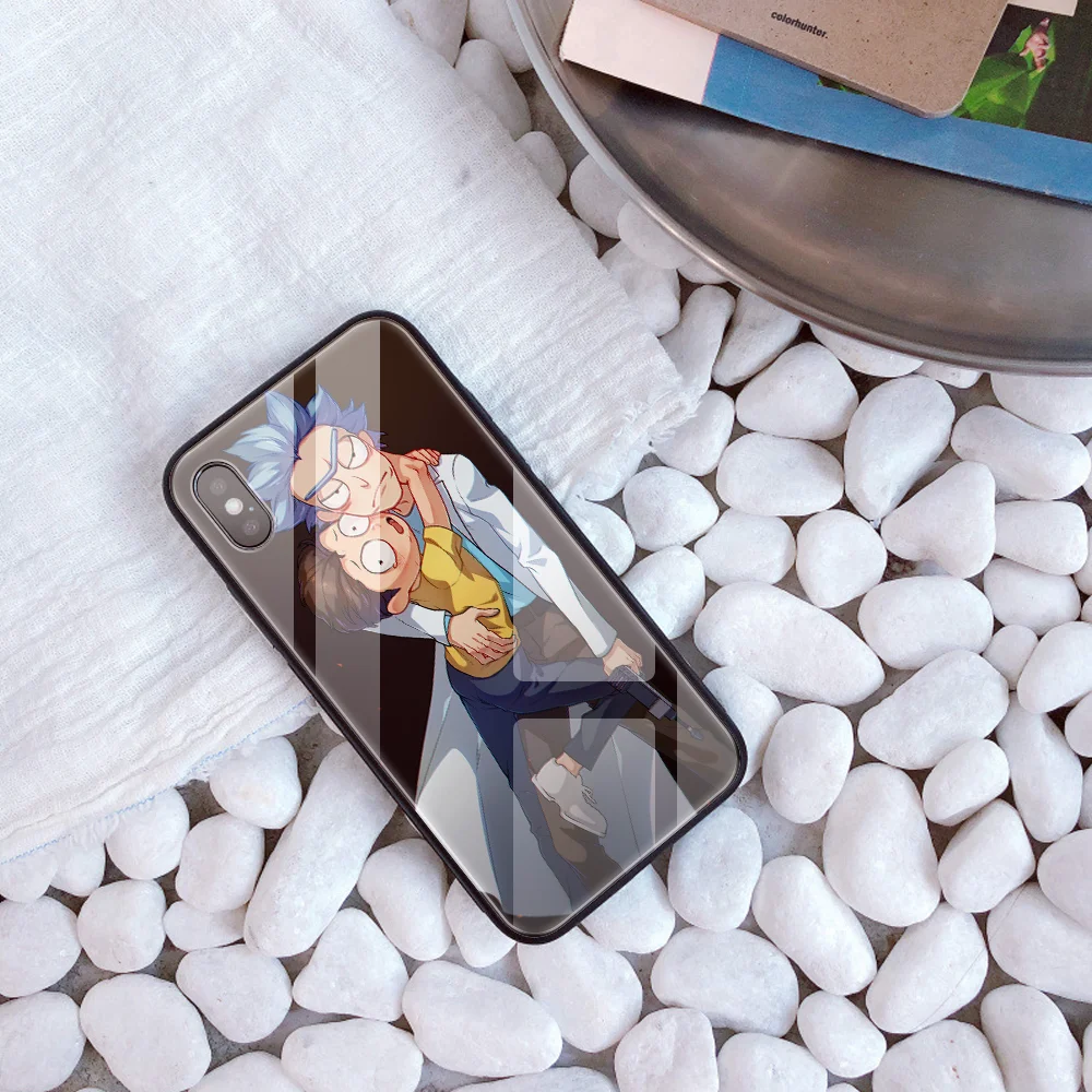 На заказ Чехол из закаленного стекла для телефона для iphone 11 Pro XS MAX XR 5 5S SE чехол Рик и Морти рассол сделай сам для iphone 8X10 7 Plus 6s - Цвет: 20422