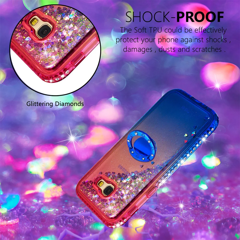 Quicksand bling Phone Case For Samsung Galaxy A5 2017 Cover TPU Back A520F 5.2" |