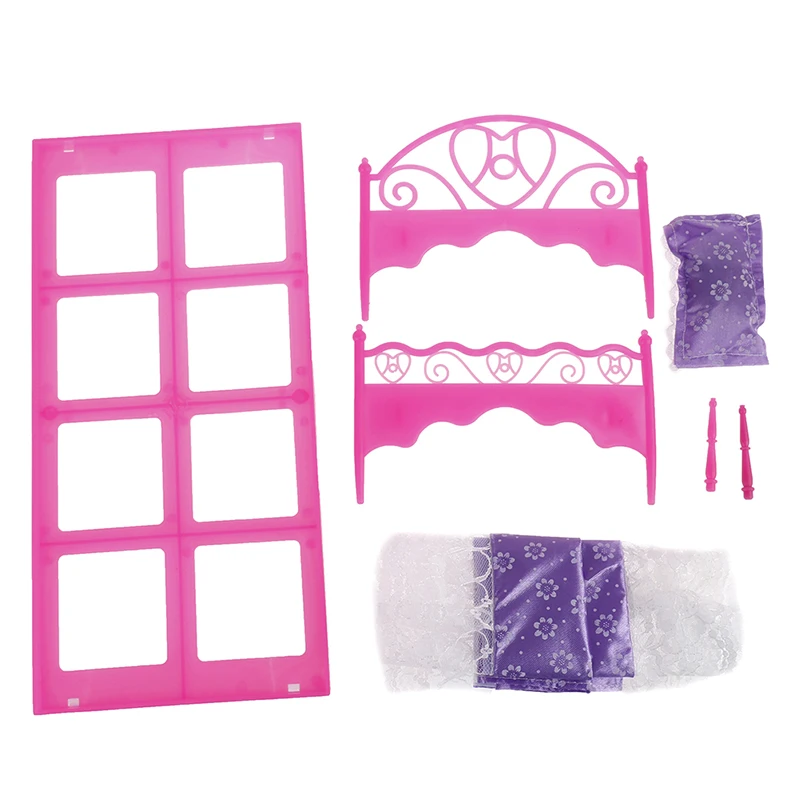 Новое поступление 2019 для детей модная пластиковая кровать спальни мебель кукол