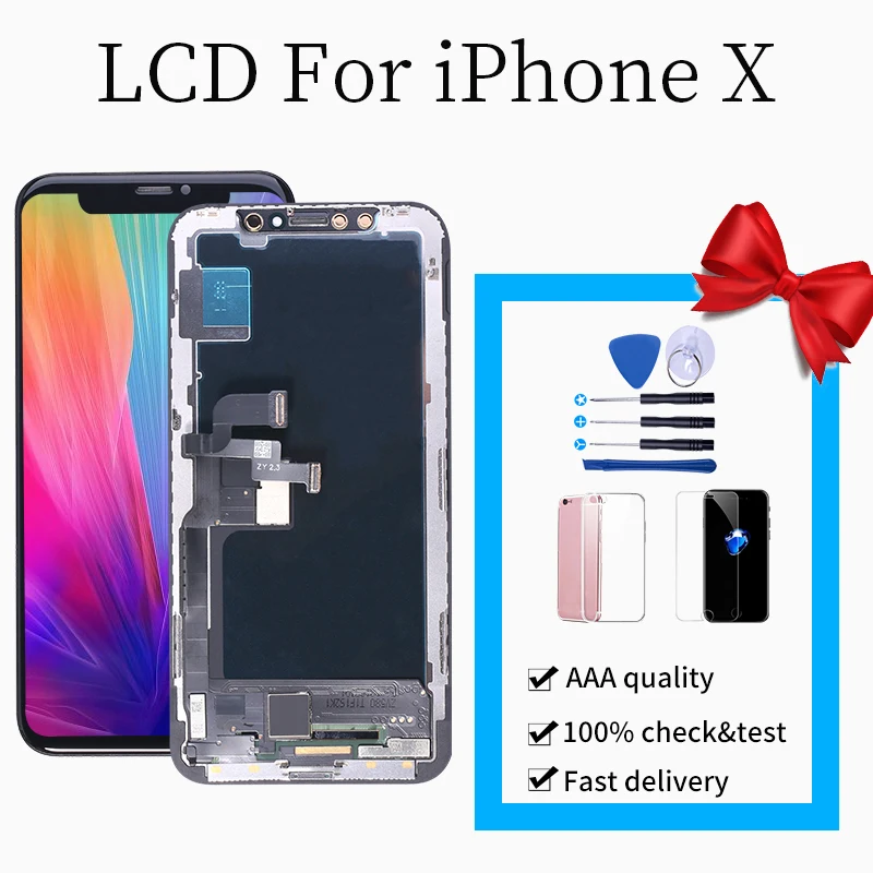 AAA Качество для iPhone X OLED дисплей сенсорный экран сборка замена ЖК экран|Экраны