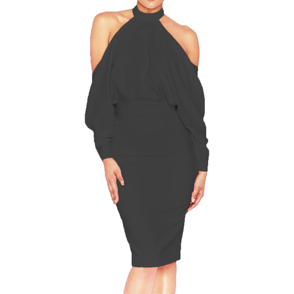 Для женщин Bodycon Белый драпированные Топ Midi платье | Женская одежда