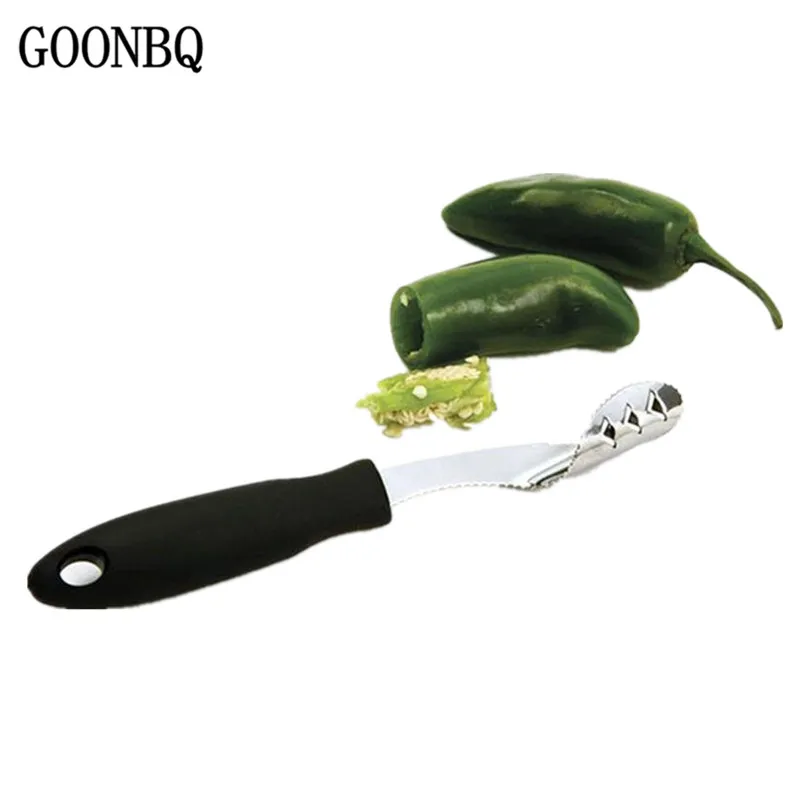 GOONBQ 1 шт. изогнутый молоток Чили из нержавеющей стали для Чили молоток перца Jalapeno нож кухонный инструмент для приготовления пищи