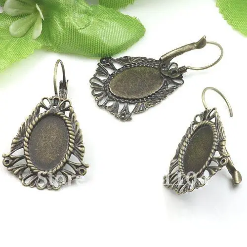 Антикварный бронза медь пустой лоток основы французский стиль клип