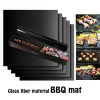 2 pcs 40330 2cm bbq mat non stick high temperature reusable outdoor barbecue mat can be cut into any size