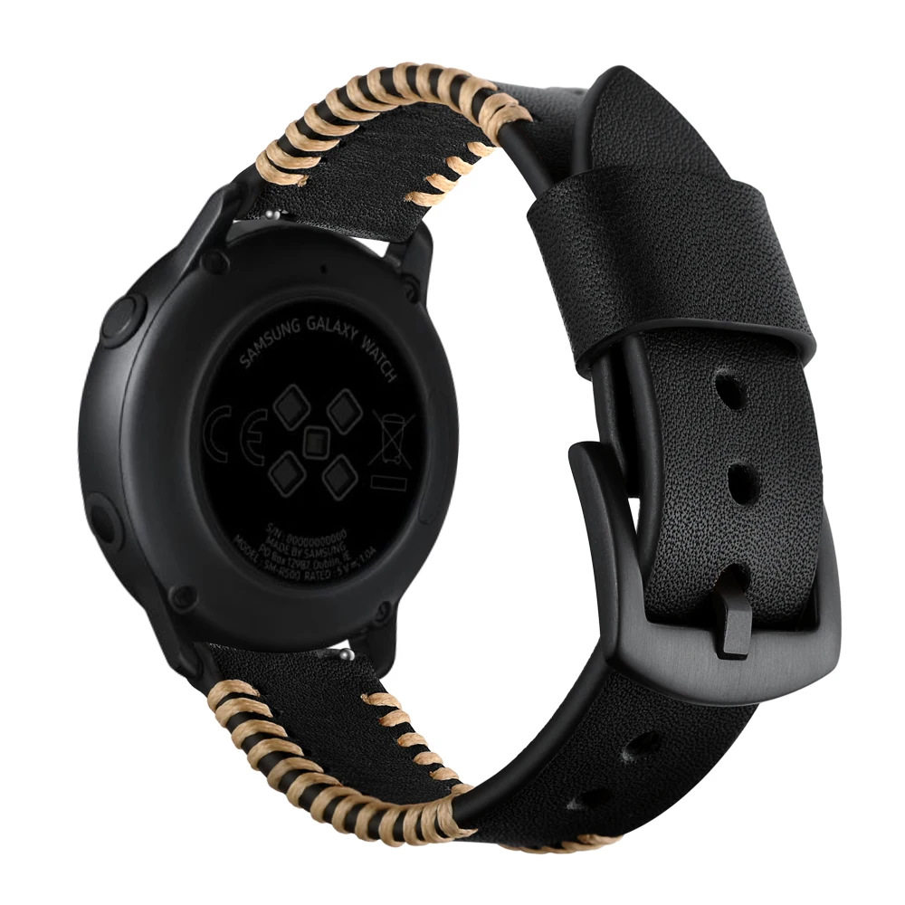 Коричневый ремешок ручной работы из натуральной кожи для samsung Galaxy Watch Active Мужской