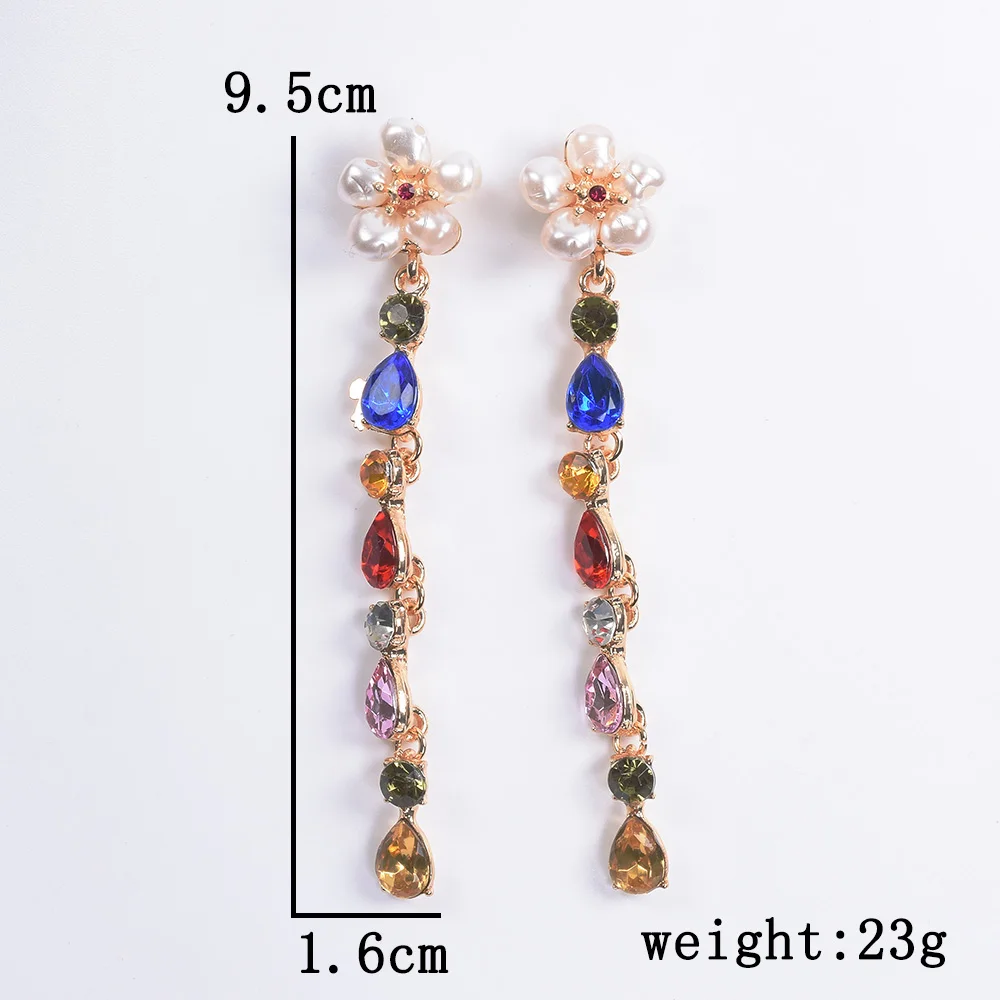 ZA жемчужные серьги новейшая бижутерия ручной работы Boho Длинные Подвесные серьги для женщин Свадебные подарки