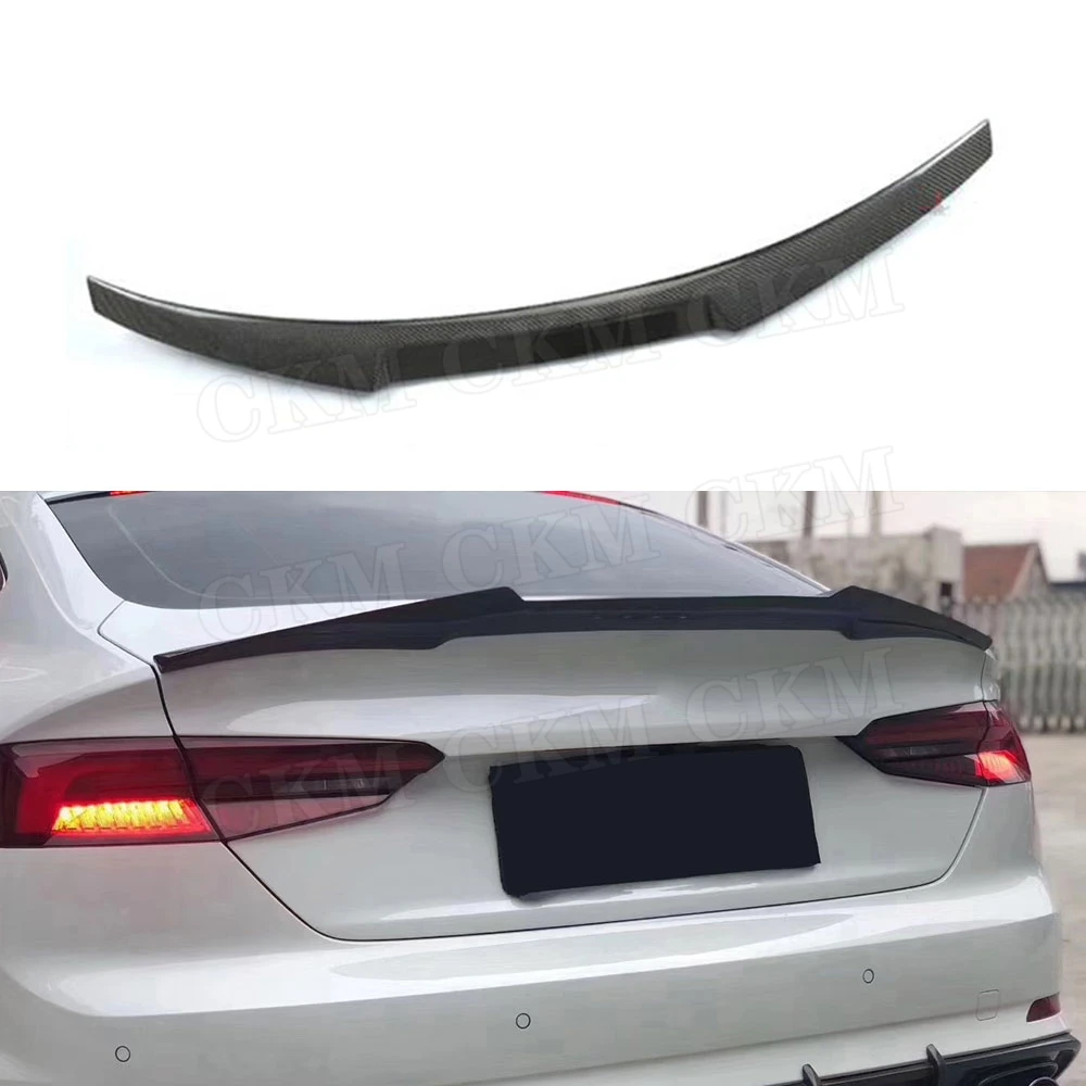Задний спойлер из углеродного волокна для Audi A5 S5 Sedan Coupe 2017 2018 2019 M4 Стильная