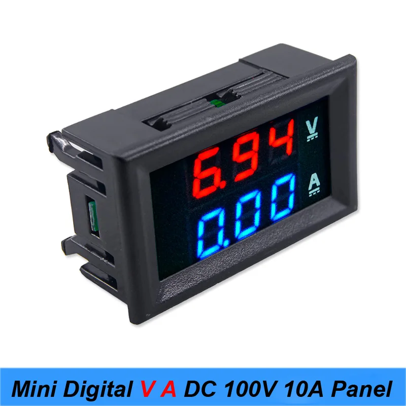 Цифровой мини-вольтметр амперметр постоянного тока 100 в 10 А измеритель