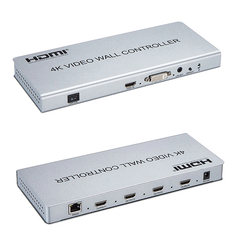 Настенный видеоконтроллер 2x2 вход HDMI/DVI 4 выхода HDMI процессор для телевизора 4K
