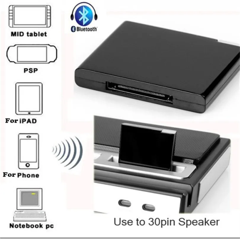 Bluetooth музыкальный приемник адаптер BT V2.1 A2DP для iPod iPhone 30 Pin док станция динамик N
