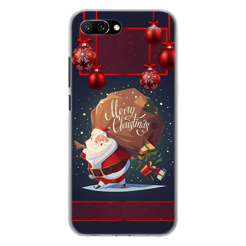 Счастливого Рождества год чехол для телефона s для huawei Honor 8 9 10 Lite Жесткий PC чехол для Honor 4C 6C Pro 6x7x8x7 s Чехол