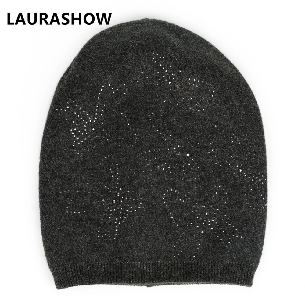 Женская и Мужская шерстяная шапка aurashow теплая зимняя вязаная из натурального