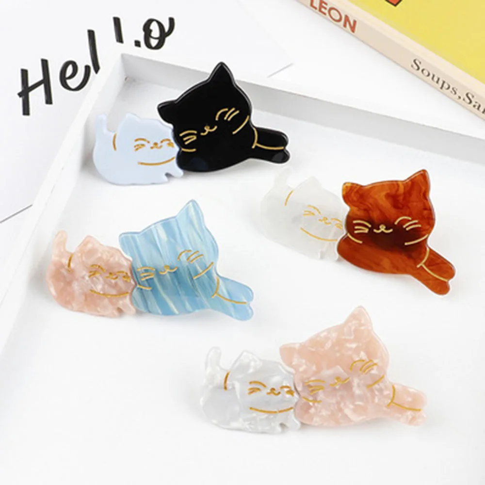 Новый японский уксусной кислоты Kawaii заколки для волос в форме кошки хорошего