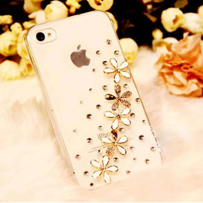 Новый Роскошный 3D 5 Уайлдфлауэр Bling Crystal Diamond flower Дело Обложка Для Lenovo S760
