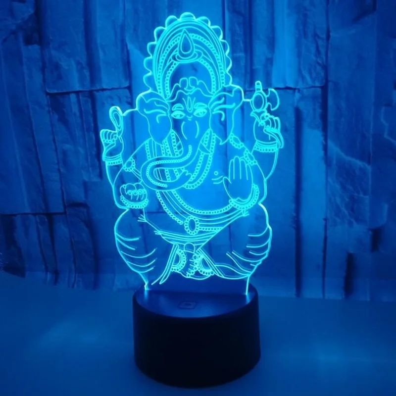 

new Genesha God of wisdom Nightlight Colorful Remote Control or Colorful Touch Creative gifts