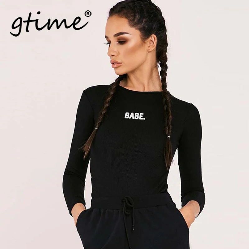 Gtime дропшиппинг Фирменная новинка Женская рубашка с длинными рукавами боди