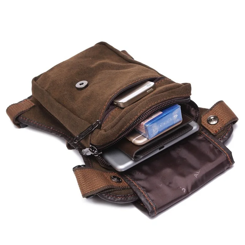 Винтажные популярные мужские поясные сумки многофункциональная холщовая