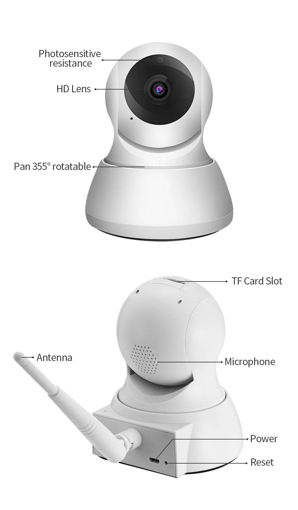 SDETER домашняя ip-камера безопасности Wi-Fi 1080P 720P Беспроводная сетевая камера видеонаблюдения P2P ночного видения детский монитор