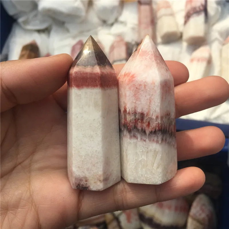Special offer 5pcs energy stone natural red lines wand point healing crystals mineral obelisk for home&ampparty decoration | Дом и сад
